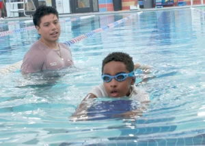 indoor swim lesson in winter