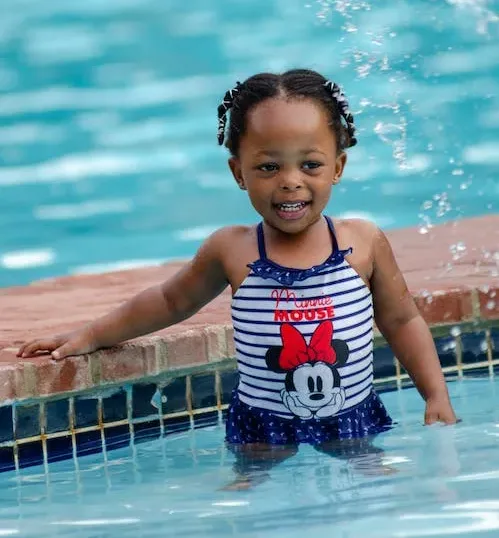 teaching a baby to swim-is fun